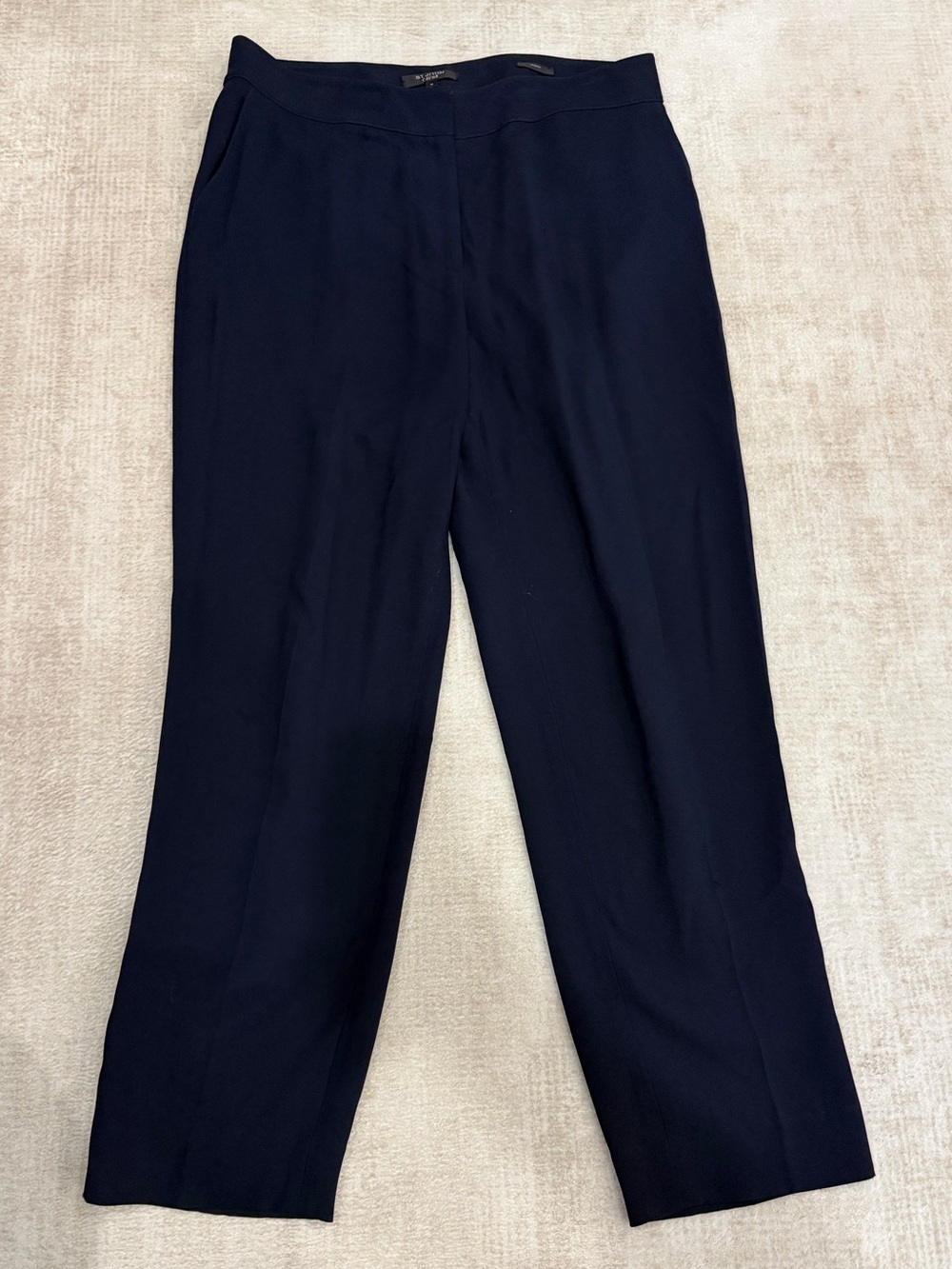 St. John Caviar Emma Navy Trouser
